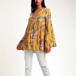 Free People Bella Floral Blouse